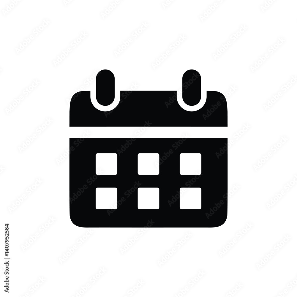 Calendar Icon Vector: Date Planner Symbol