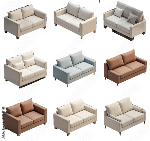 set of sofa
