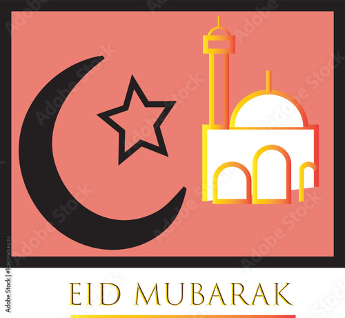 vector illustration of a eid background with mosque