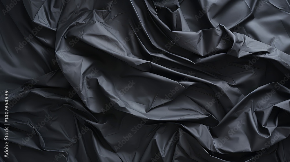 Obraz premium monochrome black wrinkled paper