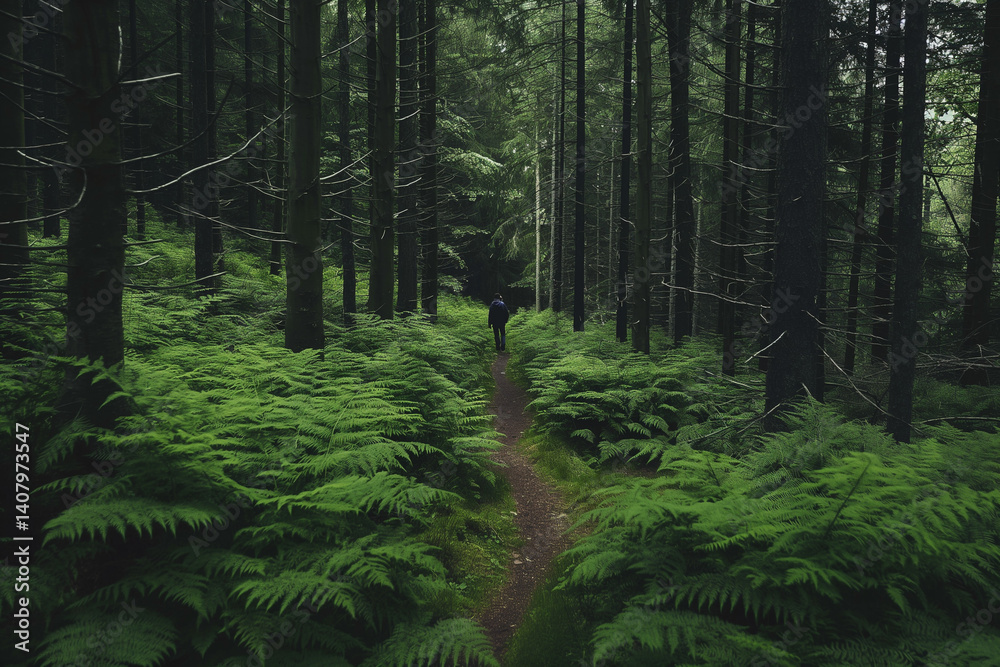 Fototapeta premium path, forest, nature, flower