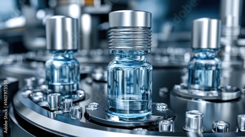 Pharmaceutical serialization station with high-speed labeling machinery, connected to national drug traceability registry for anti-counterfeit control - chain automation