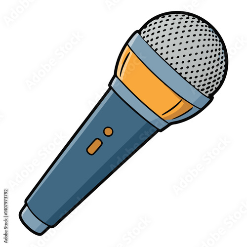 Microphone illustration flat vector design