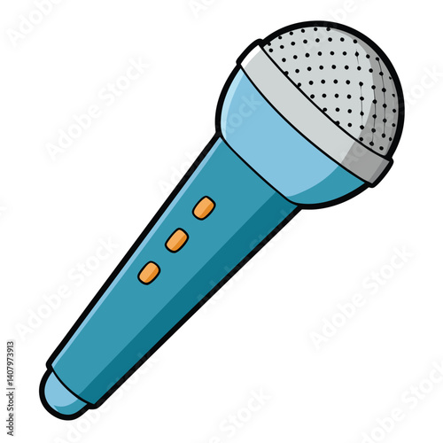 Microphone illustration flat vector design