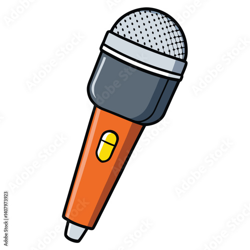 Microphone illustration flat vector design