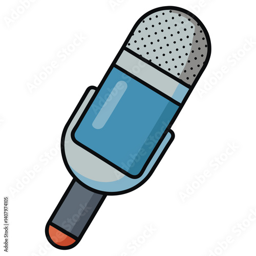 Microphone illustration flat vector design