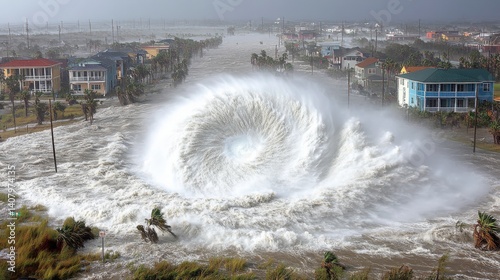 hurricane milton on windy weather radar 5 category storm hit florida peninsula,stock image