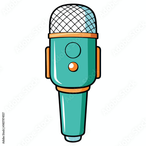 Microphone illustration flat vector design