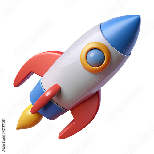 3D Rocket Icon