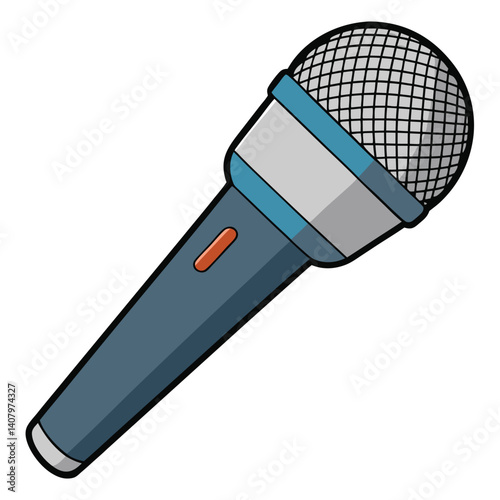 Microphone illustration flat vector design