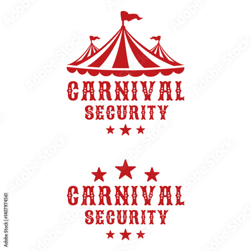 Carnival Security Logo, Circus Staff Crew Theme Birthday Party Shirt, Birthday Outfit Shirt Designs, Cricut DIY Tent Silhouette Cameo