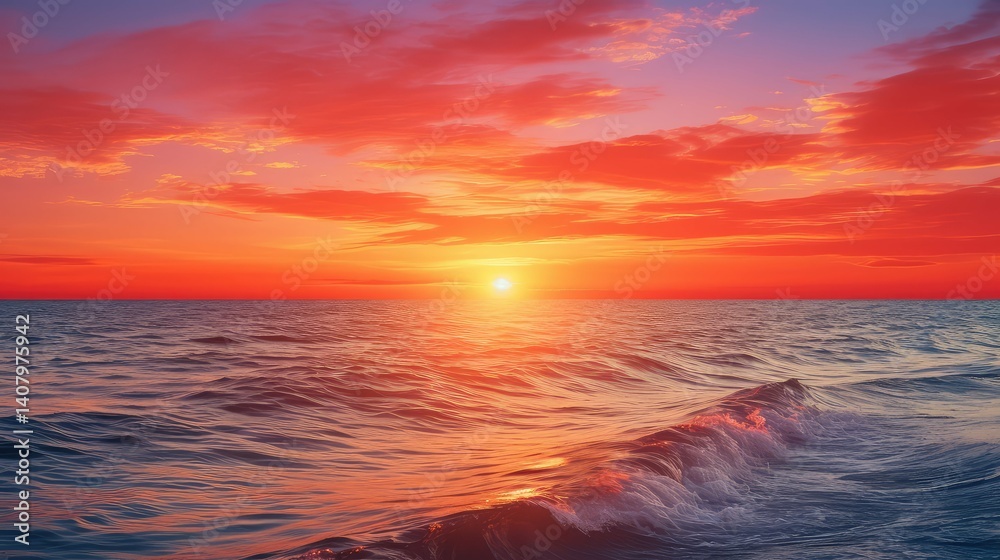 Fototapeta premium sky water color sun