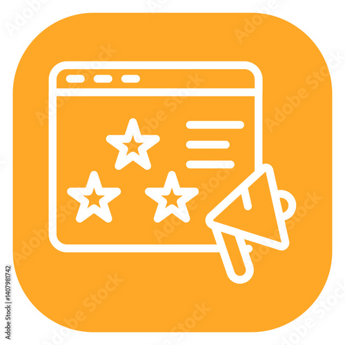 Minimalist Line Art Promote Website Rounded Square Icon