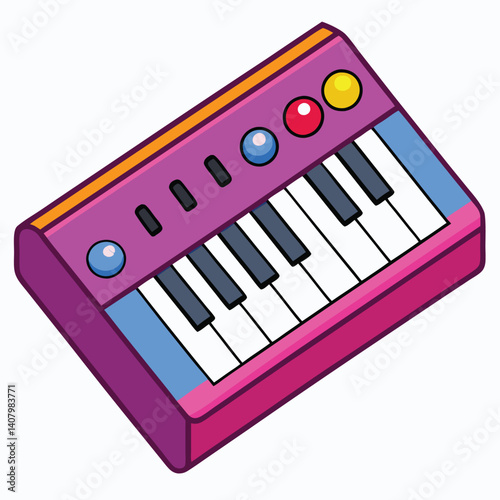 Synthesizer illustration flat vector design
