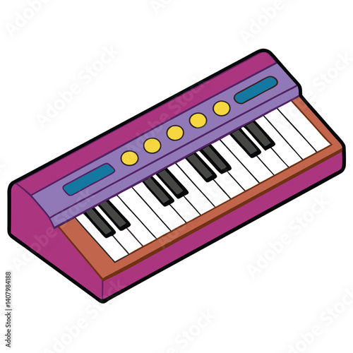 Synthesizer illustration flat vector design