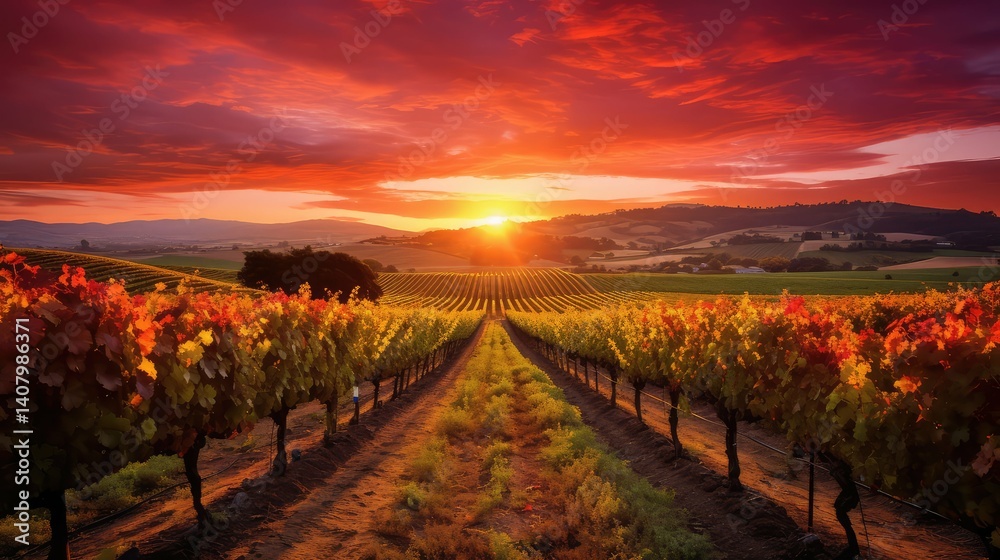 Fototapeta premium sunlit wine color