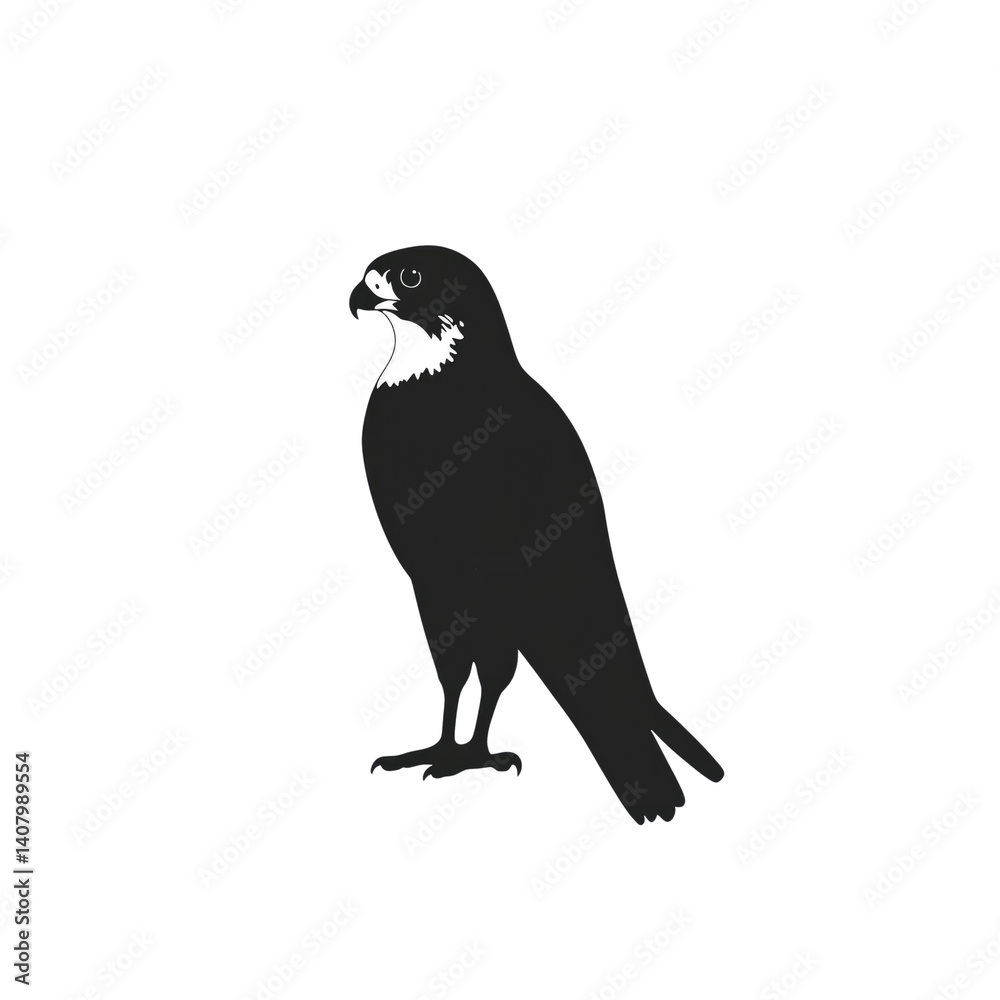 Fototapeta premium Majestic Peregrine Falcon Silhouette A Symbol of Power and Speed