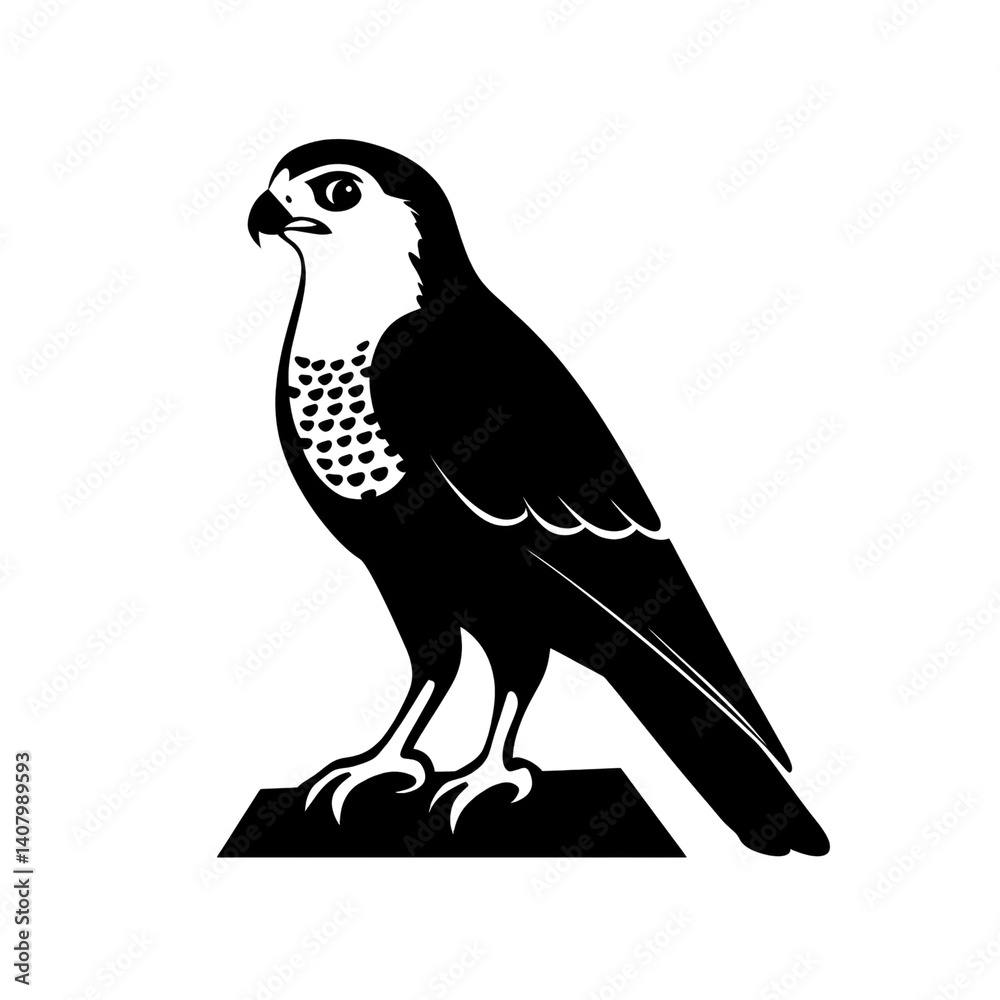 Fototapeta premium Elegant Silhouette of a Falcon in Sparkling Dots