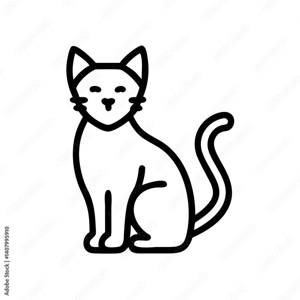 Obraz premium Water cat icon