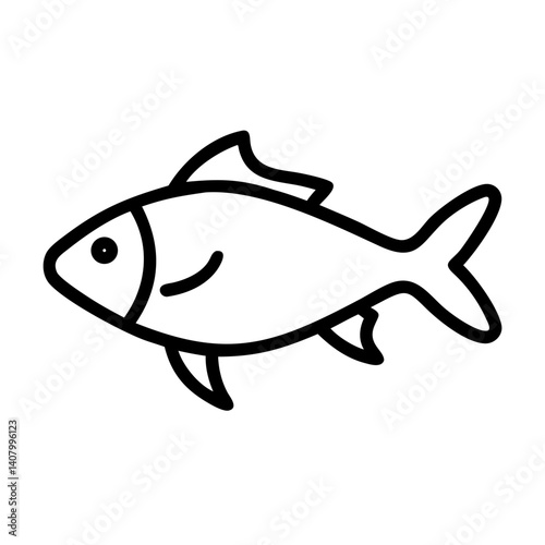 Fish with fins icon