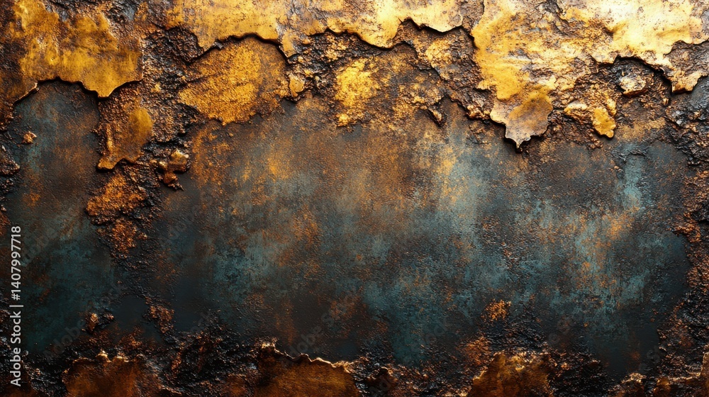 Naklejka premium metallic texture background,old grunge copper bronze,rusty gold effect,stock image