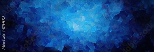 Blue Banner Background. Abstract Polygon Design for Bright Business Presentations