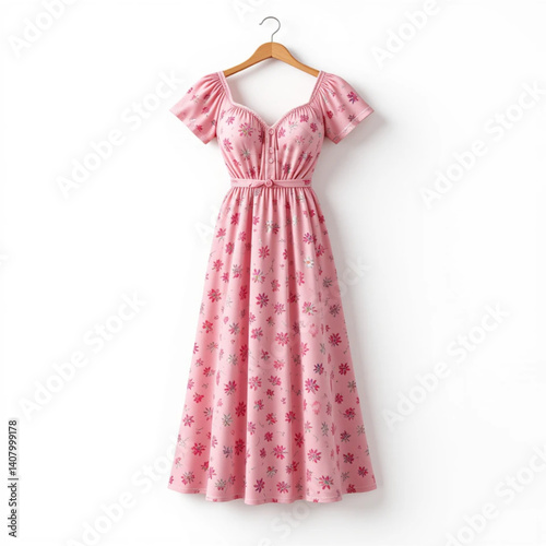 pink women's nightgown