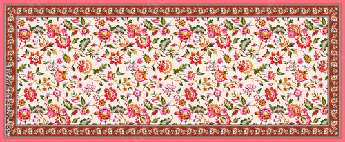 floral madhubani kalamkari chinz kani Abstract shirting Ajrakh Ikat block batik print patola Background digital printing textile pattern floral allover design front back and duppata kurti wallpaper
