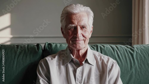 The Elderly Man Smiling