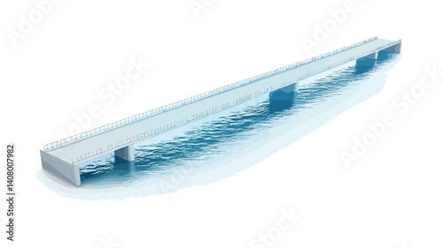 Aerial Water Connection View: Flying Over Water Reveals Connectivity