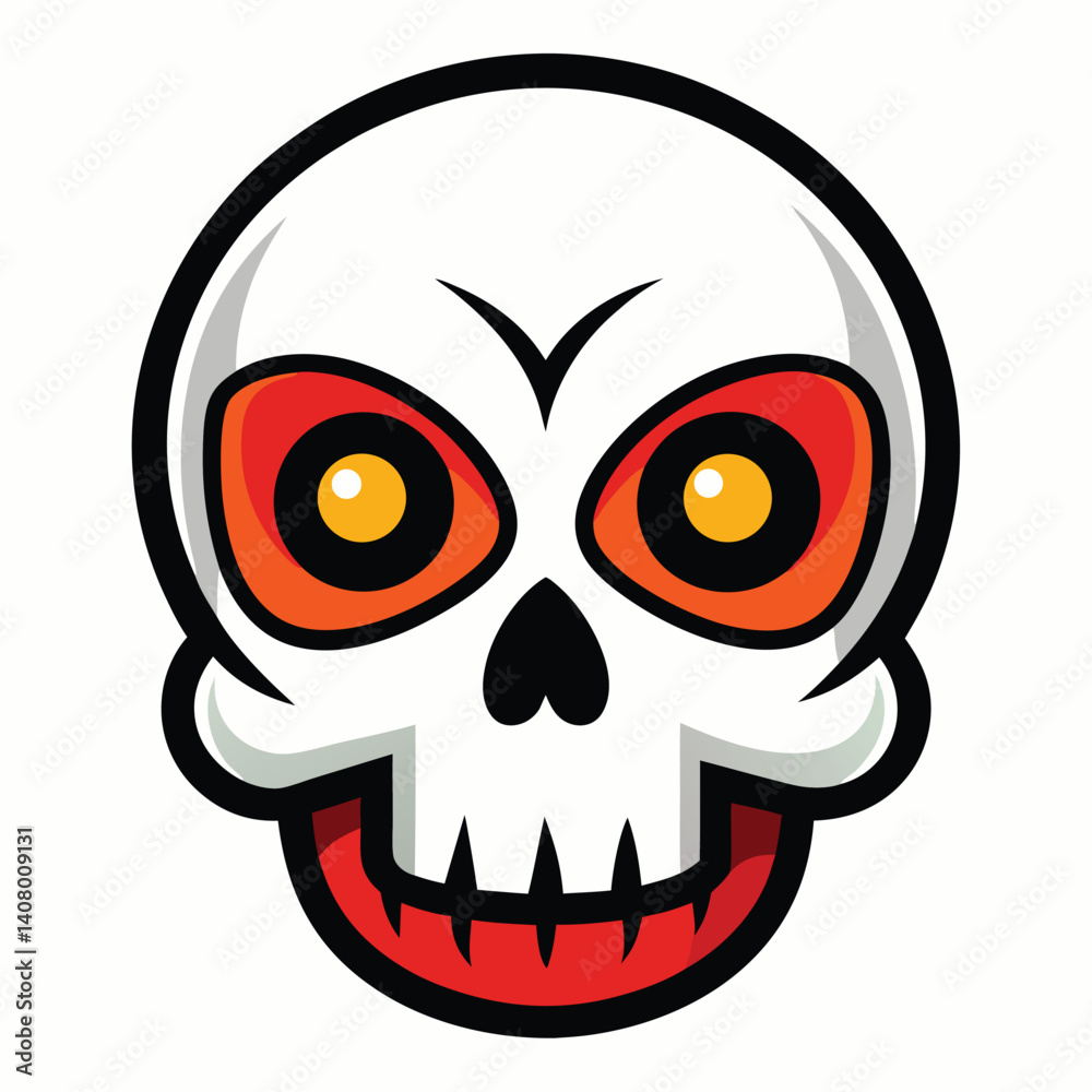Halloween skulls isolated clipart on white background Halloween skulls isolated clipart on white background