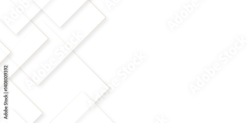 Abstract background seamless with lines and technology square rectangle geometric texture background. White geometric minimal and rectangle shape banner design. Modern background used about technology