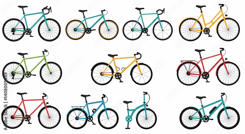 Fototapeta premium set of bicycle icons