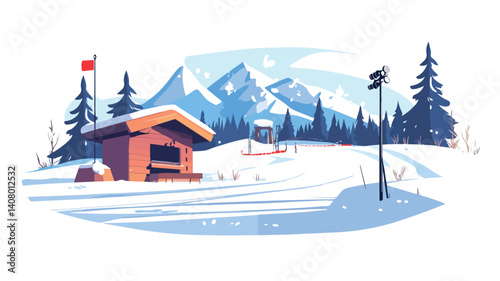 Biathlon Shooting Range Field in Krasnoyarsk April