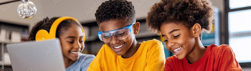 Engaged children learning with technology together Engaged children learning with technology together