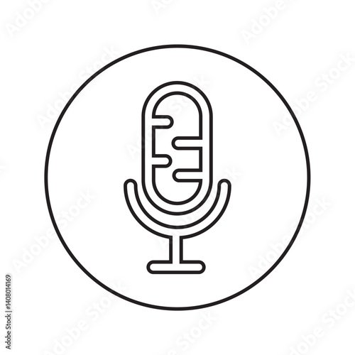 icon Studio Microphone, Microphone Cut File Retro Microphone Radio Station Music Recording Radio Rec. 10 EPS