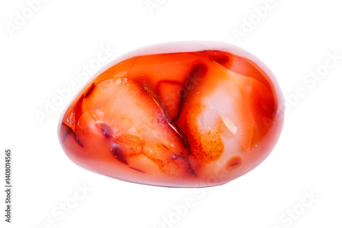 Corundum in rock mineral stone a white background close up