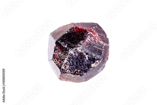 Obraz na płótnie Garnet mineral stone on a white background close up w salonie