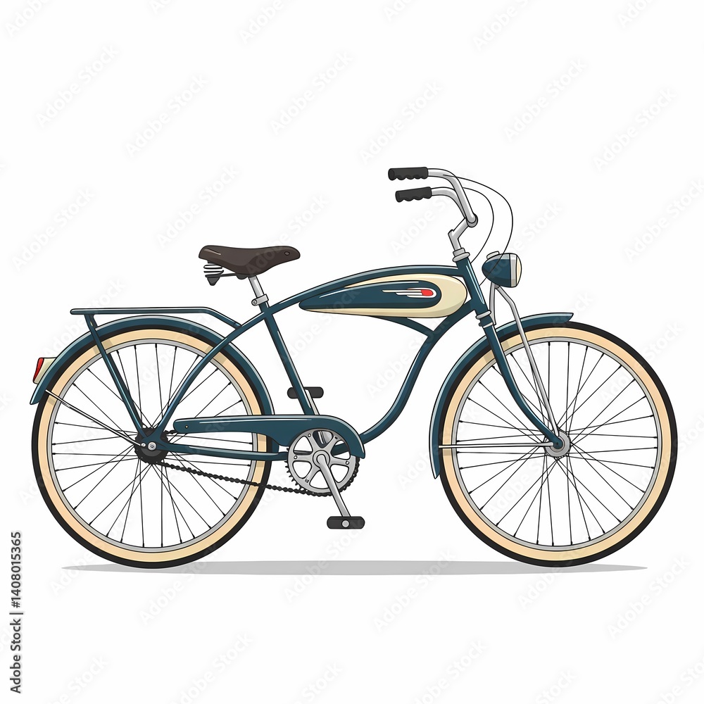 Fototapeta premium vintage bicycle isolated on white