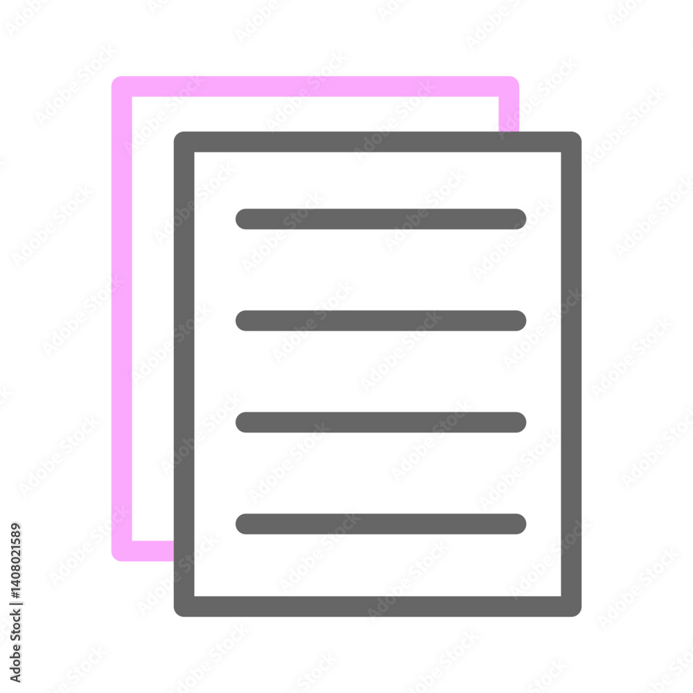 Document Vector Line Lt Pink Grey Icon Design Document Vector Line Lt Pink Grey Icon Design