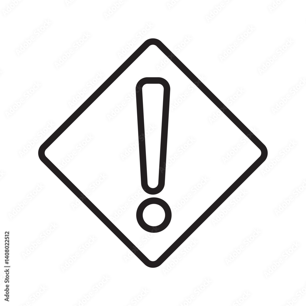 Exclamation mark icon. Exclamation mark. Hazard warning symbol. Flat design style. 10 EPS Exclamation mark icon. Exclamation mark. Hazard warning symbol. Flat design style. 10 EPS