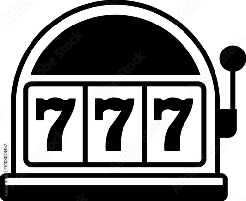 Slot machine. Jackpot poker 777 slot machine icons. Gambling fortune vector concept. Illustration of game machine, gaming casino, one arm bandit vector - jackpot slot. Lucky icons set.