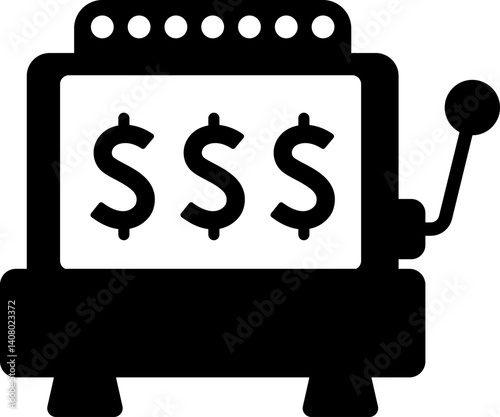 Slot machine. Jackpot poker 777 slot machine icons. Gambling fortune vector concept. Illustration of game machine, gaming casino, one arm bandit vector - jackpot slot. Lucky icons set.