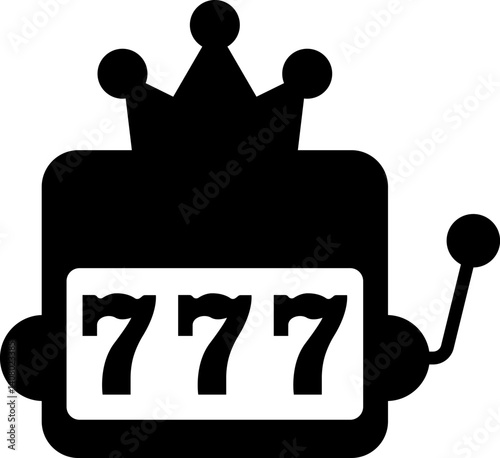 Slot machine. Jackpot poker 777 slot machine icons. Gambling fortune vector concept. Illustration of game machine, gaming casino, one arm bandit vector - jackpot slot. Lucky icons set.