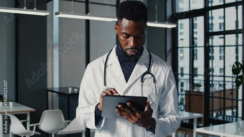 The Doctor Using Tablet