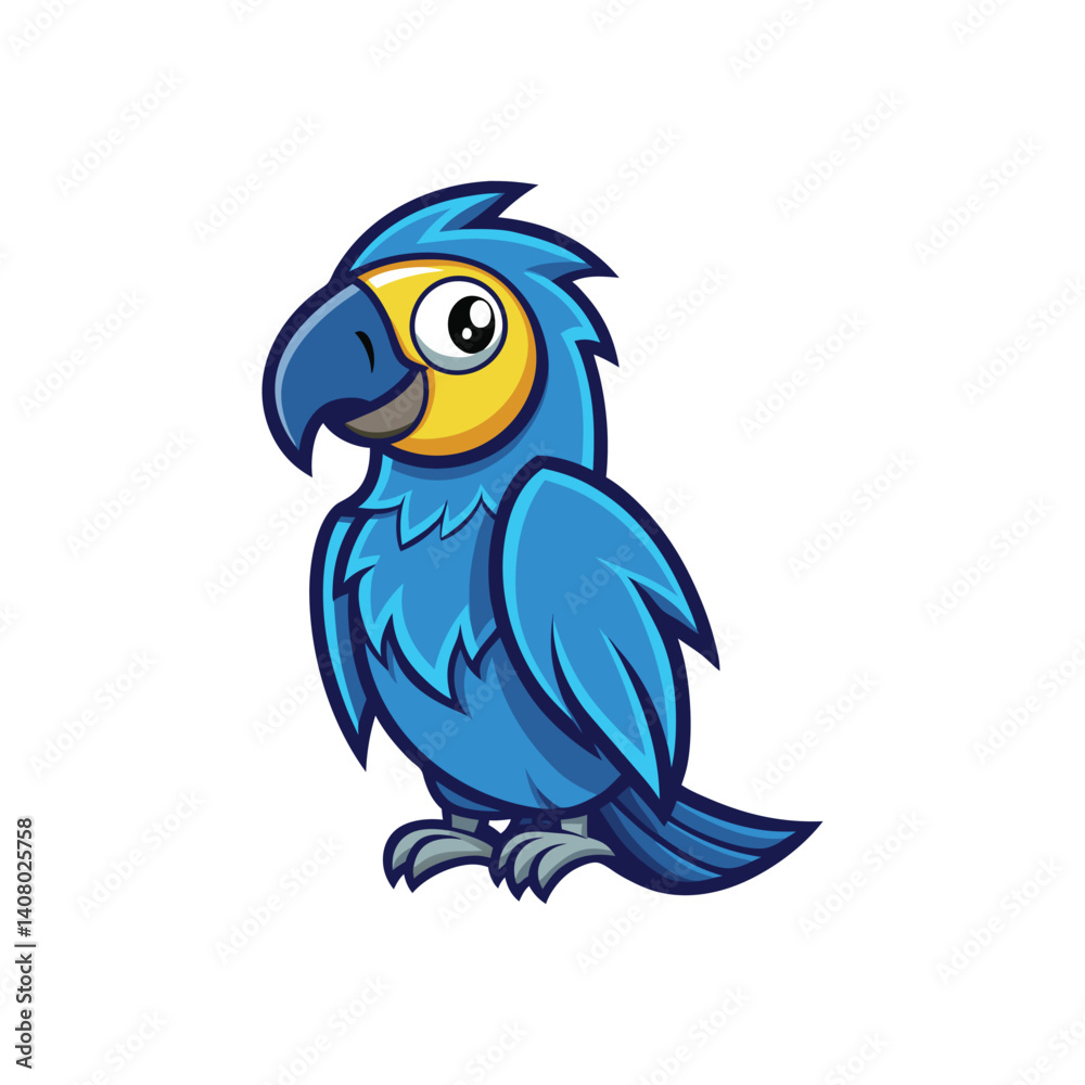Fototapeta premium Blue and Orange Parrot in Flight