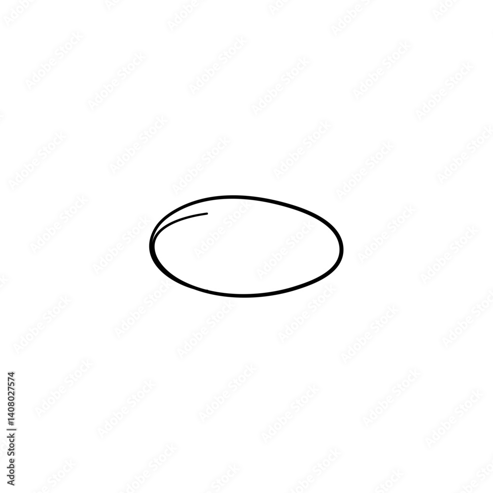 Hand drawn ovals and circles. Highlight circle frames. Vector illustration Hand drawn ovals and circles. Highlight circle frames. Vector illustration