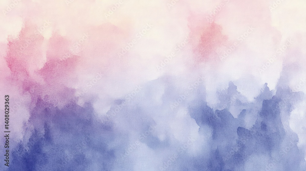 Naklejka premium Abstract Watercolor Texture Soft Pastel Colors Impressionism Gentle Light Diffusion Balanced Composition