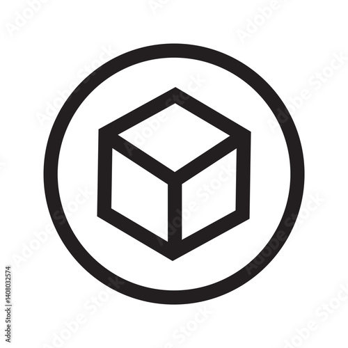 box illustration icon on white background. 10 EPS