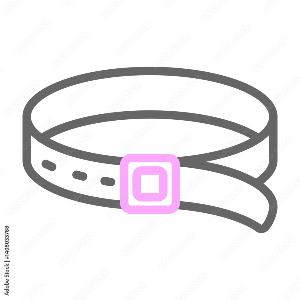 Leather Belt Vector Line Lt Pink Grey Icon Design Leather Belt Vector Line Lt Pink Grey Icon Design